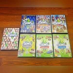Vintage PC Sims 3 Lot of 7 Games - Complete Set, Expansion & Stuff Packs, Rare